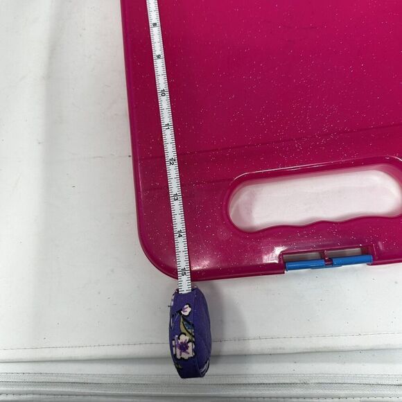 Vintage Lisa Frank Blonde Girl Pink Glitter Clipboard Art Storage Container Nurs - Picture 10 of 11